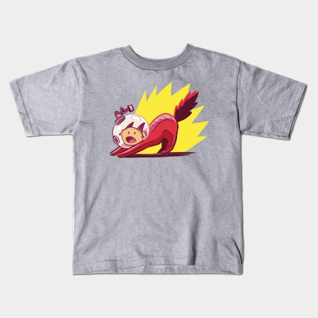 Wild Space Cat Kids T-Shirt by mikemaihack